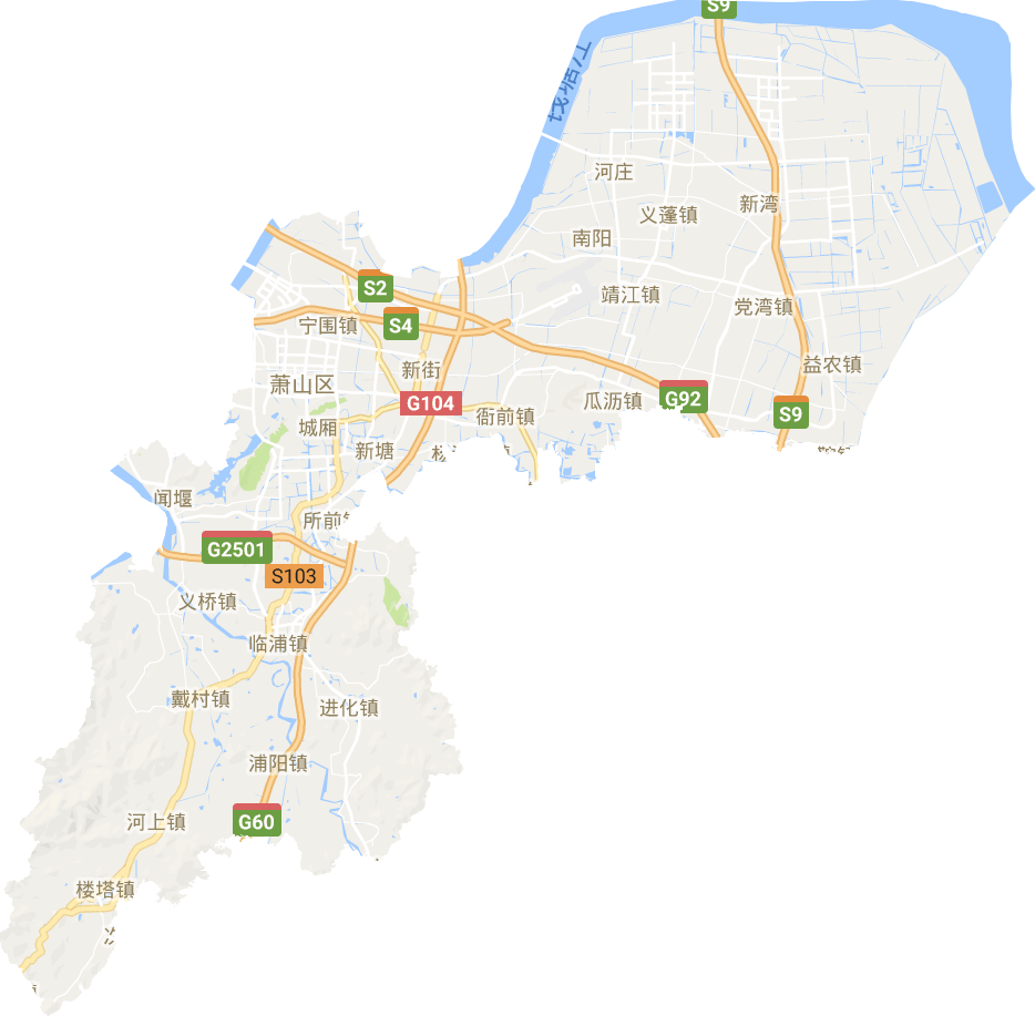 蕭山區電子地圖