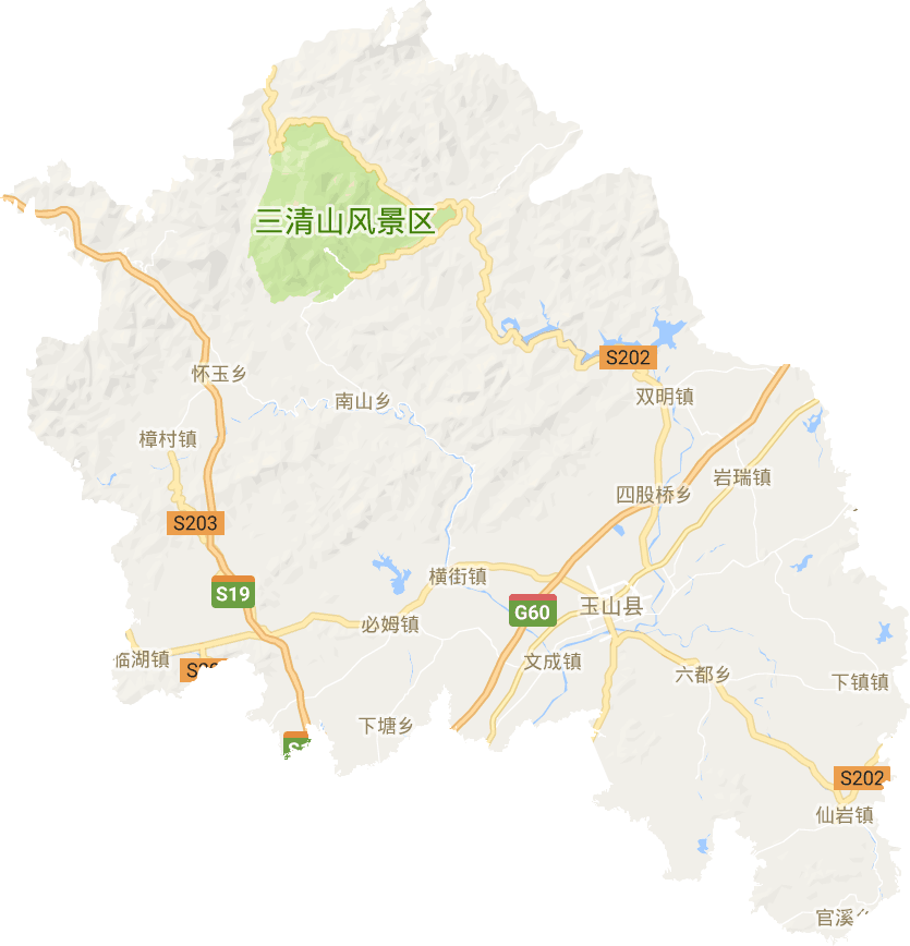 玉山縣電子地圖