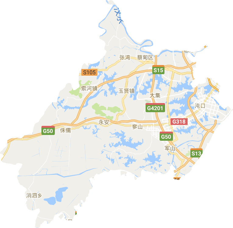 蔡甸區電子地圖