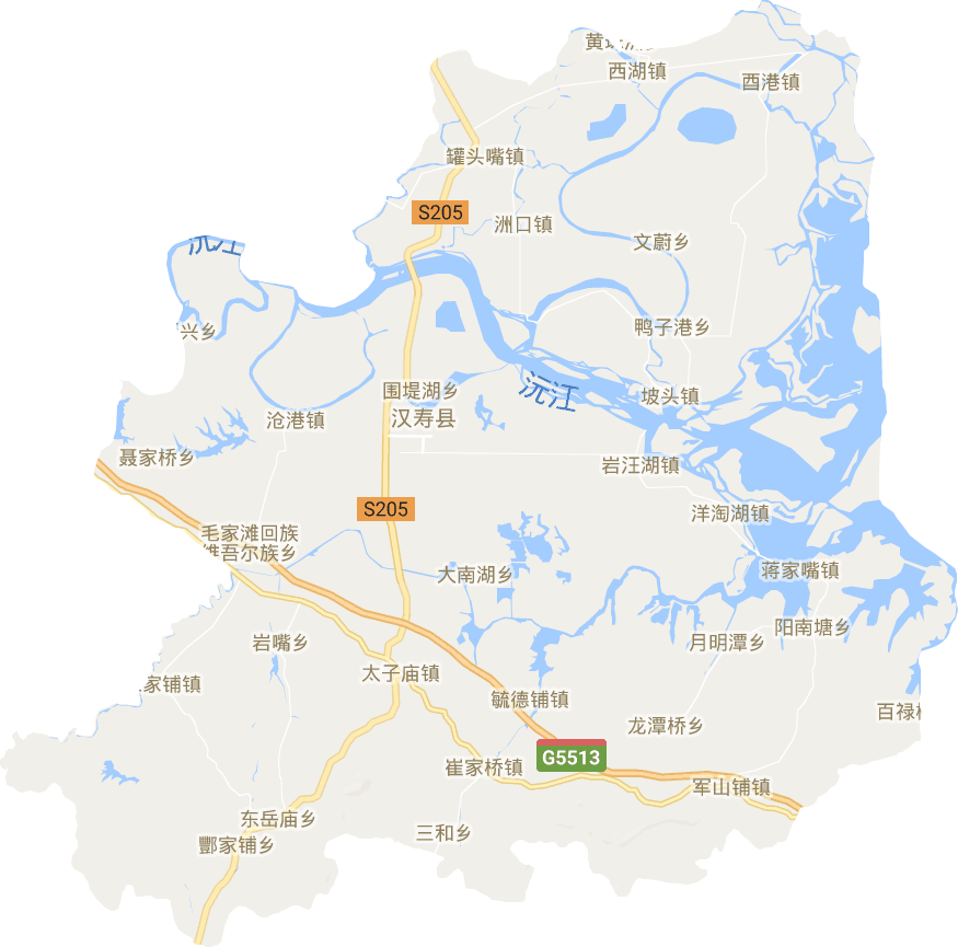 漢壽縣電子地圖