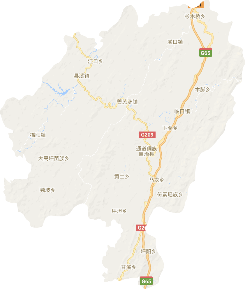 通道侗族自治縣電子地圖