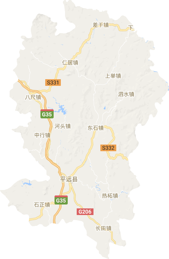 平遠縣電子地圖