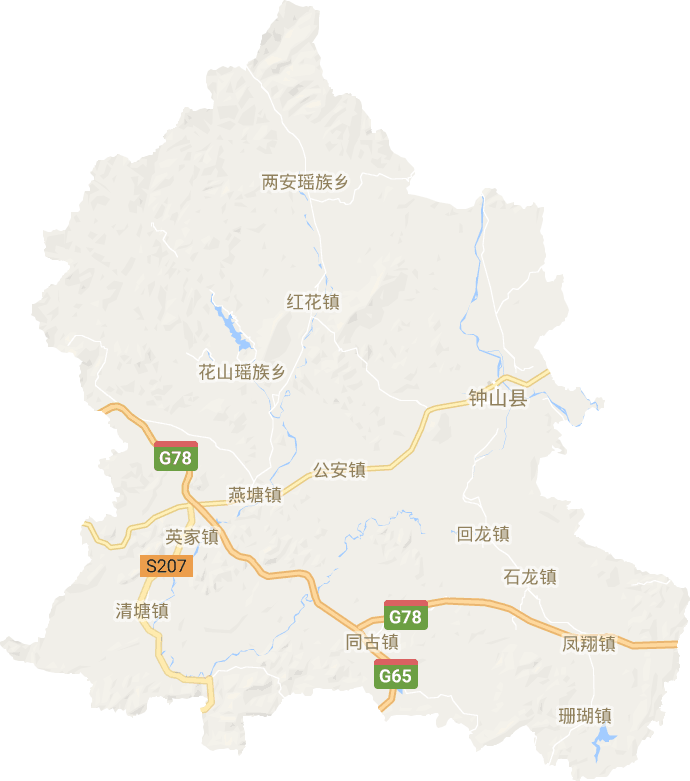 鐘山縣電子地圖