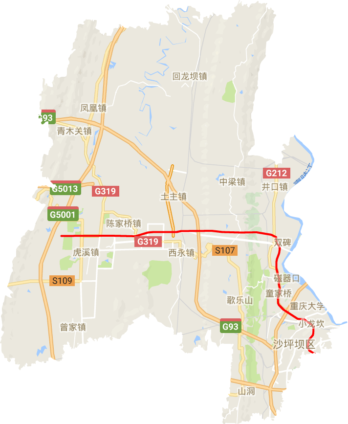 沙坪壩區電子地圖