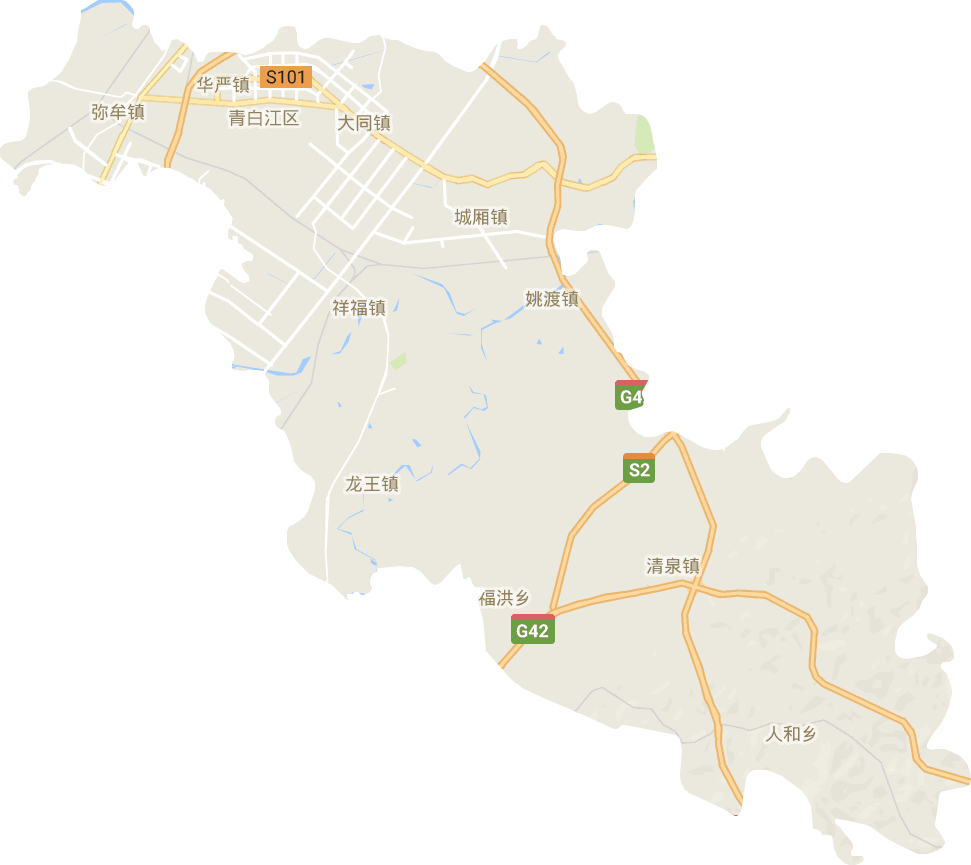 青白江區(qū)電子地圖