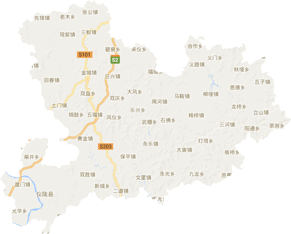 儀隴縣電子地圖