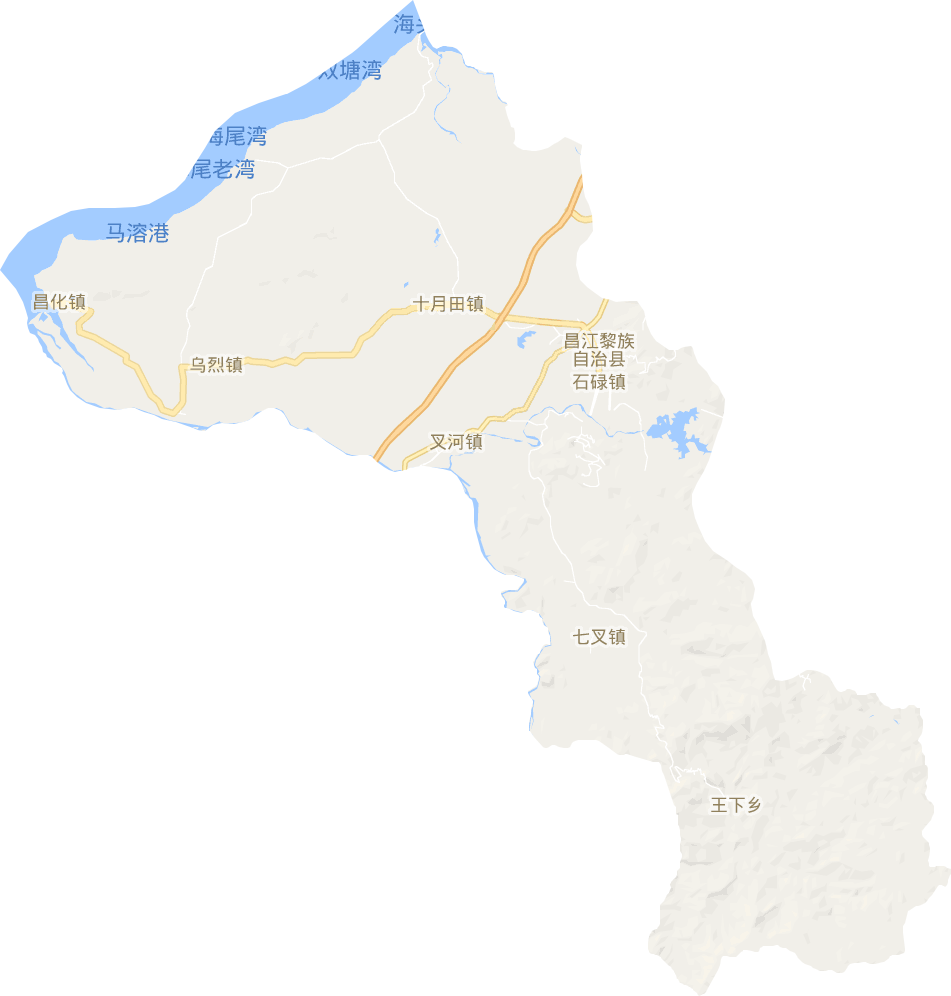 昌江黎族自治縣電子地圖