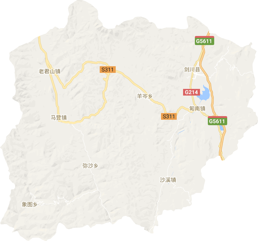 劍川縣電子地圖