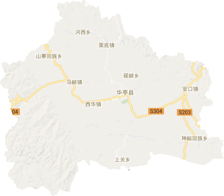華亭縣電子地圖