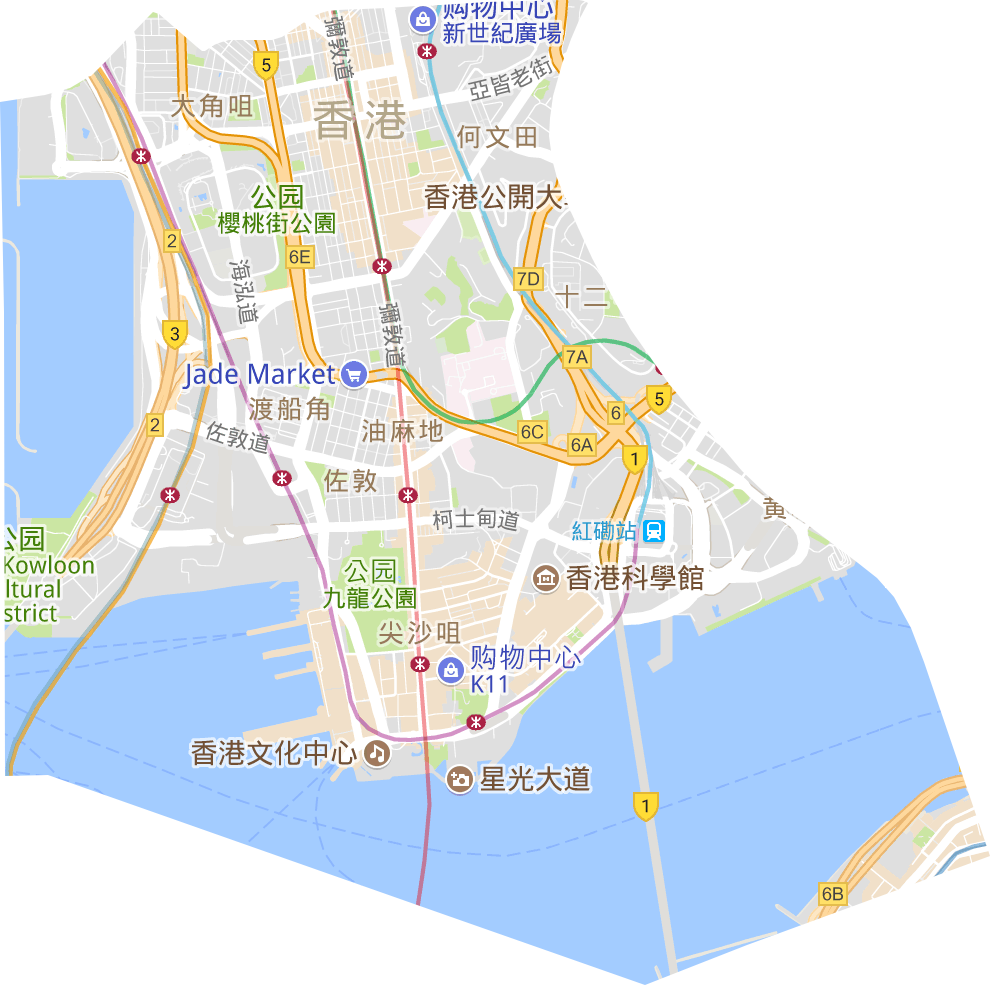 油尖旺區電子地圖