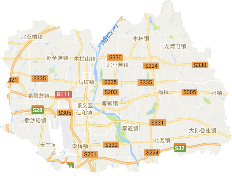 順義區電子地圖