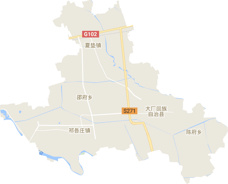 大廠回族自治縣電子地圖