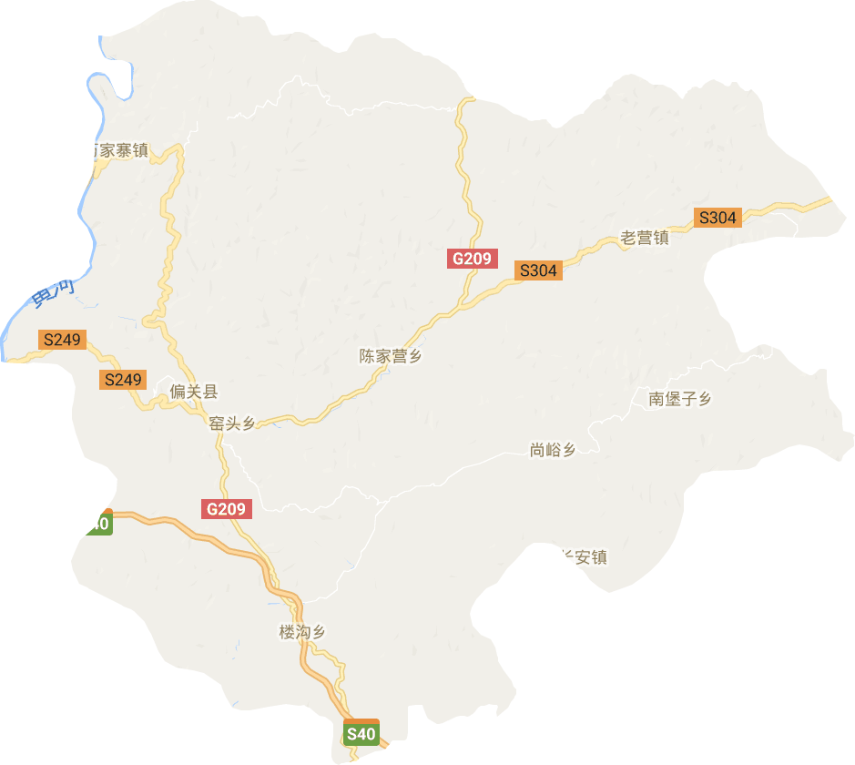 偏關縣電子地圖