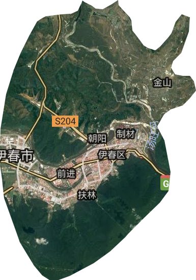 伊春區衛星圖