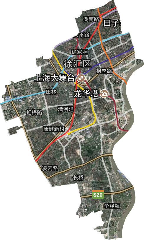 徐匯區(qū)衛(wèi)星圖