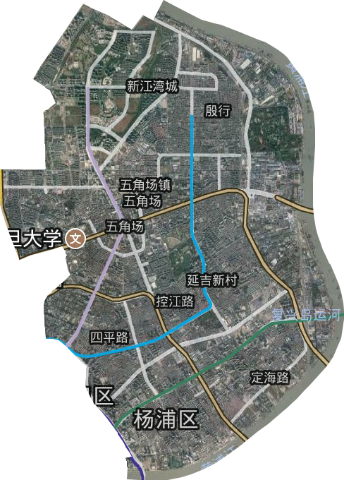 楊浦區(qū)衛(wèi)星圖
