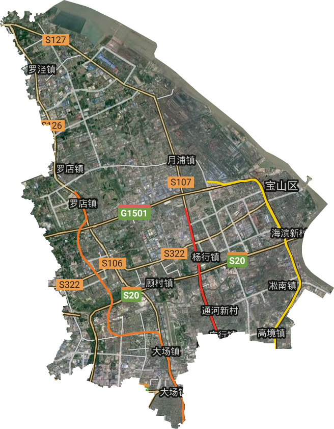 寶山區衛星圖