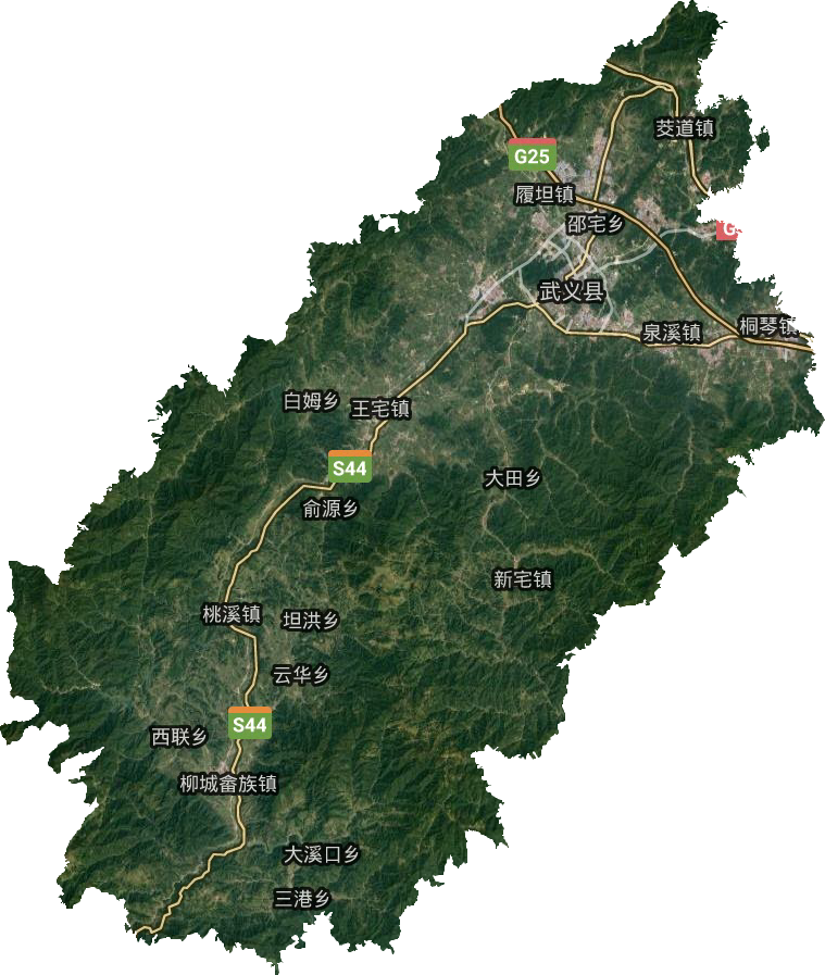 武義縣衛星圖