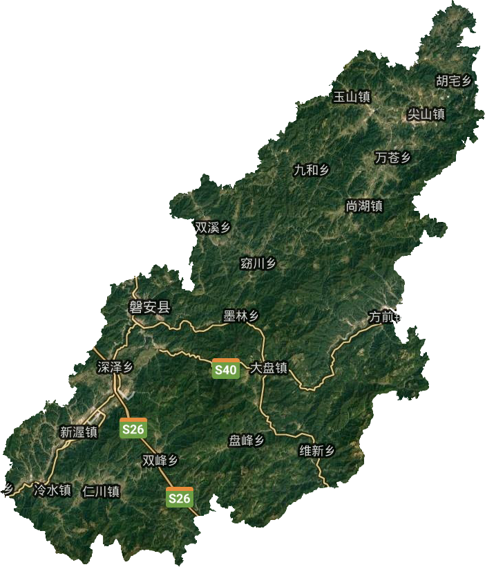 磐安縣衛星圖