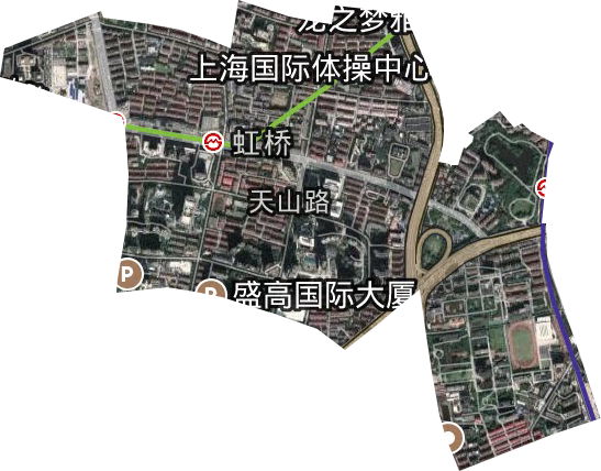 天山路街道衛星圖