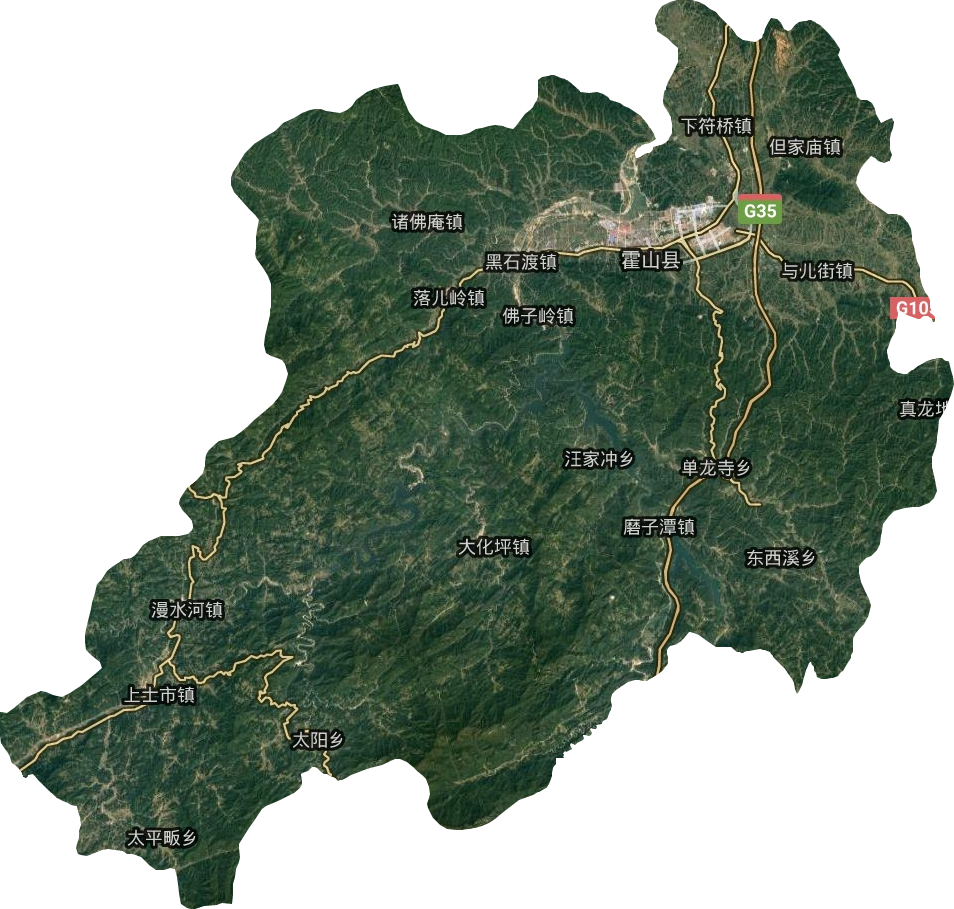 霍山縣衛(wèi)星圖