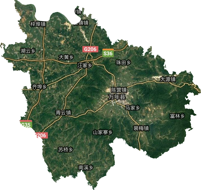 萬年縣衛星圖