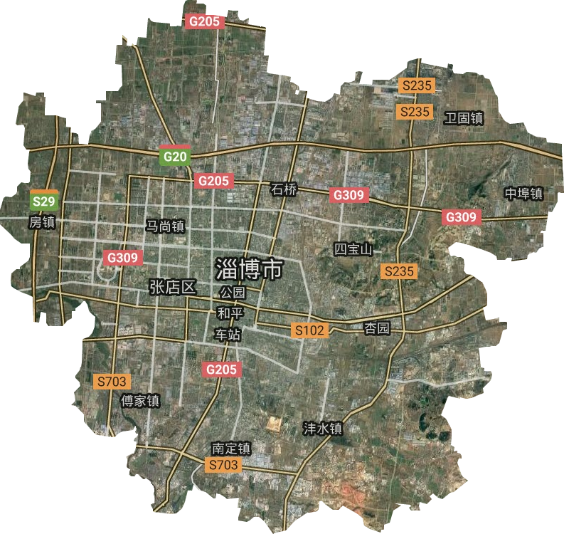 張店區(qū)衛(wèi)星圖