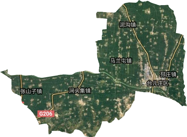 臺兒莊區衛星圖