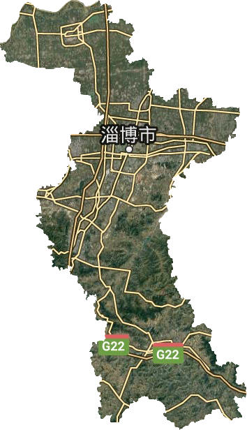 淄博市衛星圖