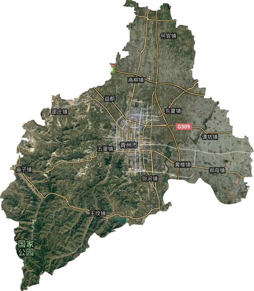 青州市衛星圖
