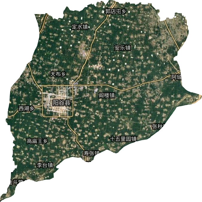 陽谷縣衛星圖