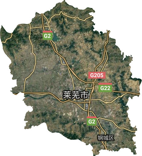 萊蕪市衛星圖