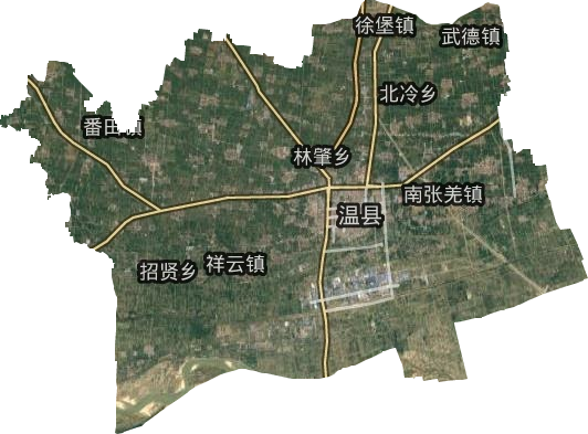 溫縣衛星圖