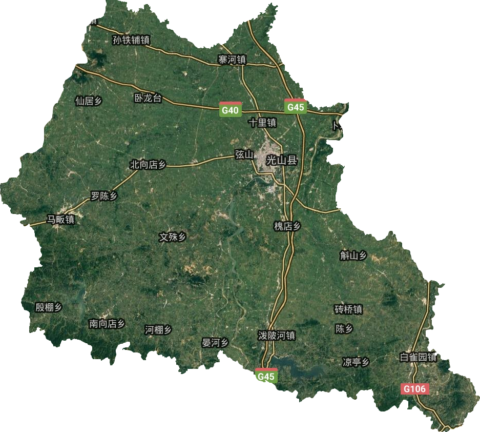 光山縣衛星圖
