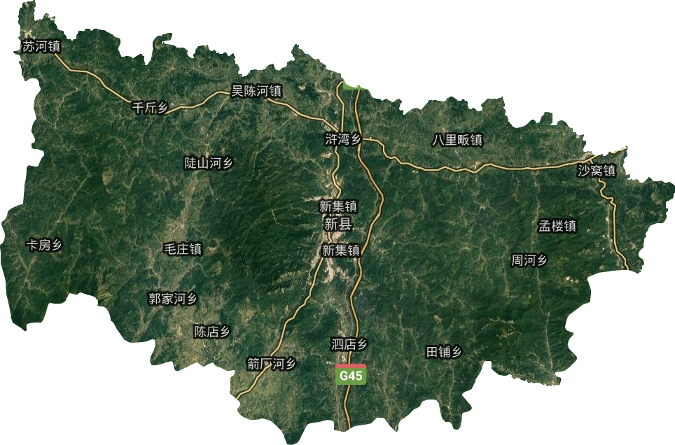 新縣衛星圖