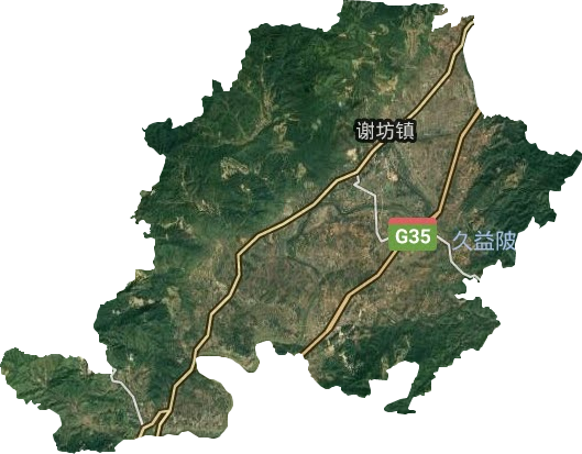 謝坊鎮衛星圖