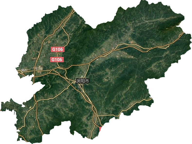 瀏陽(yáng)市衛(wèi)星圖
