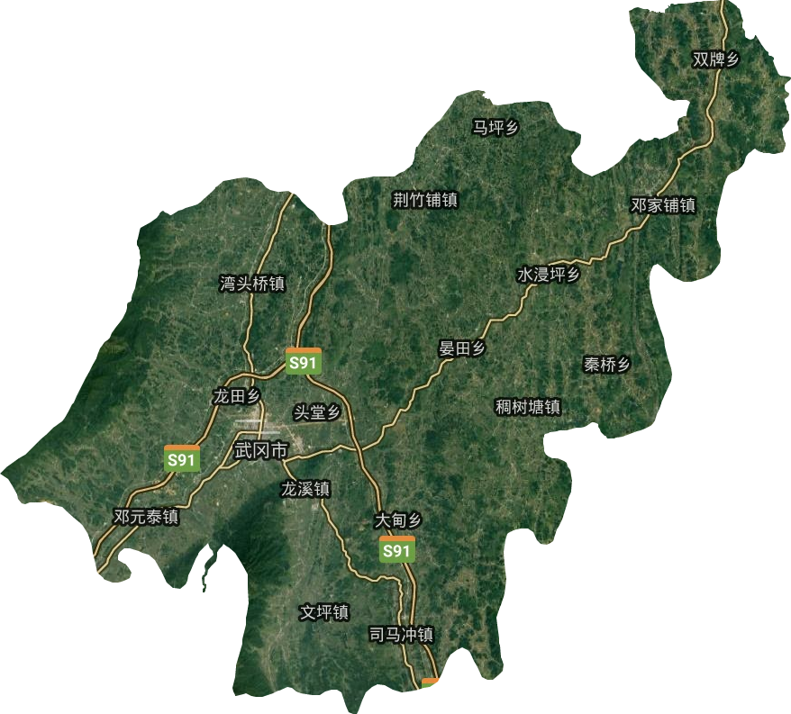 武岡市衛星圖