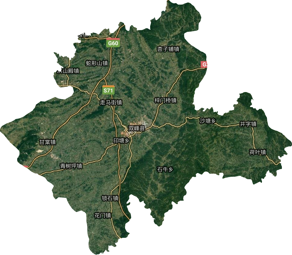 雙峰縣衛(wèi)星圖