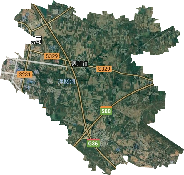 周莊鎮(zhèn)衛(wèi)星圖