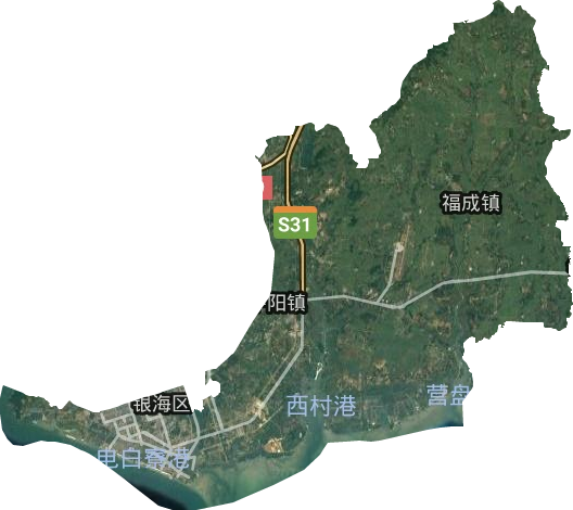 銀海區衛星圖