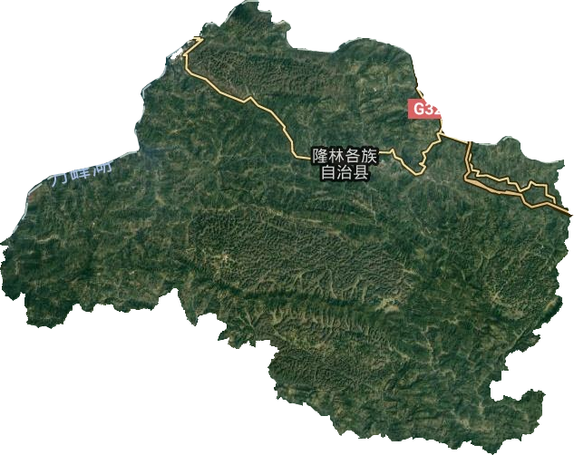 隆林各族自治縣衛星圖