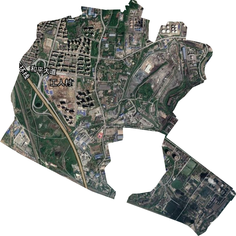 工人村街道衛星圖