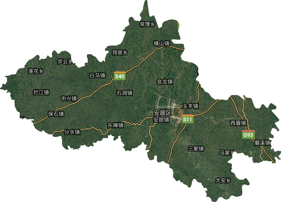 安居區(qū)衛(wèi)星圖