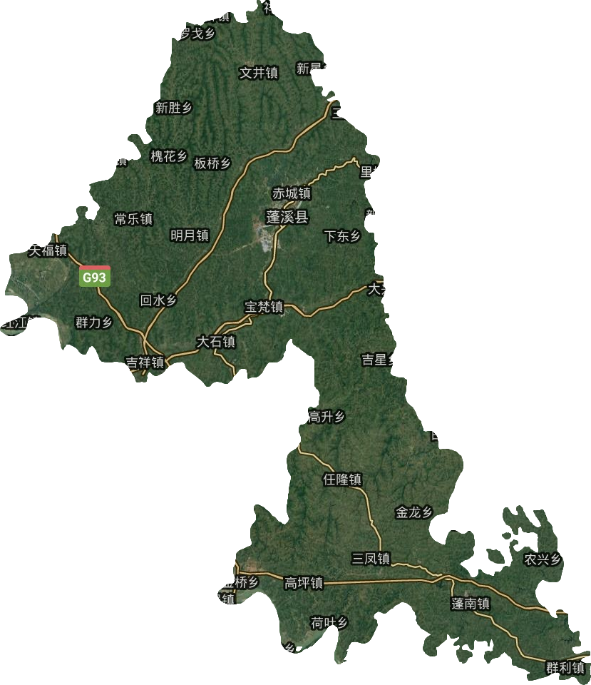 蓬溪縣衛(wèi)星圖