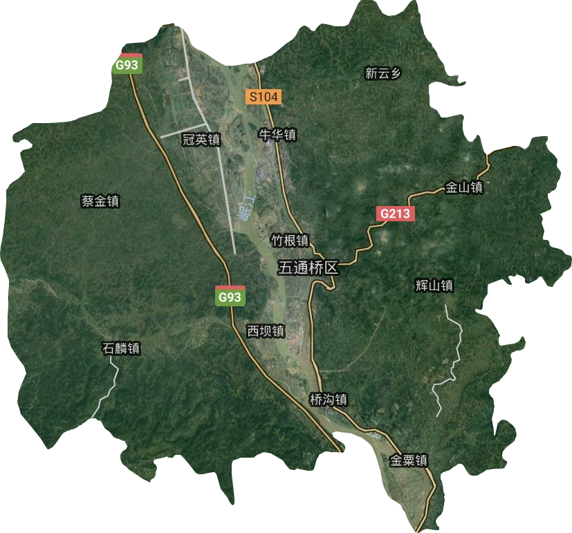 五通橋區衛星圖