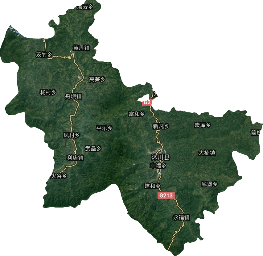 沐川縣衛星圖