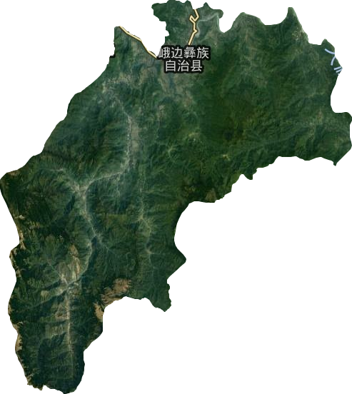 峨邊彝族自治縣衛星圖