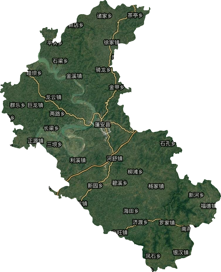 蓬安縣衛(wèi)星圖