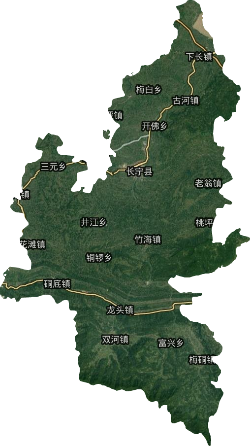 長(zhǎng)寧縣衛(wèi)星圖